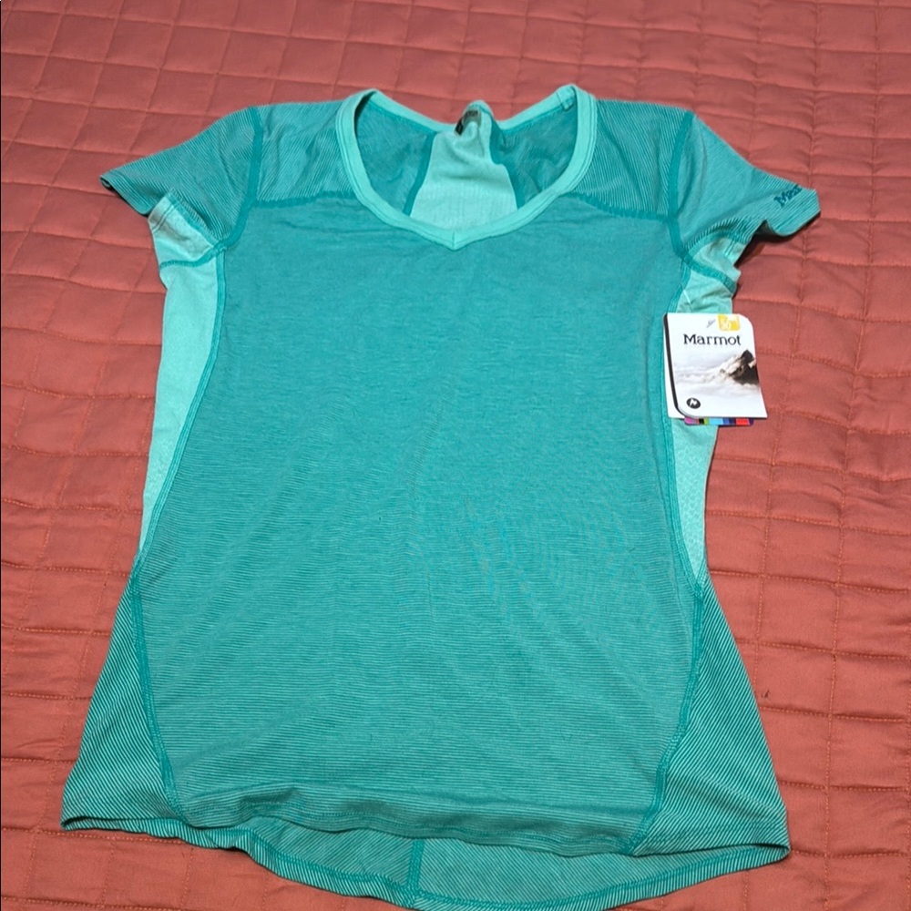 Marmot Green Fitted Short Sleeve T-Shirt